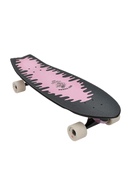 Globe Sun City 2 surfskate in Lazy Daisy, korte swallow-tail surfskate 9.5 inch breed met Slant Surf Skate trucks Globe 65mm 83a Conical Cruiser wielen en clear griptape met bloemige Lazy Daisy graphic, verkrijgbaar bij Revert 95 Haarlem