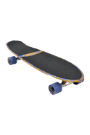 Globe Big Blazer Lazer Wolf Cruiser 32 inch, Resin-7 hard rock maple medium length diamond-tail cruiser complete met mellow concave kicktail 6.0 inch Tensor alloy trucks 62mm 78a Conical Cruiser wielen Globe ABEC-7 lagers die-cut griptape en Lazer Wolf vieroogige wolf artwork van Hirotton 9.125 x 32 inch wheelbase 17.75 inch, verkrijgbaar bij Revert 95 Haarlem