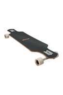 Globe Geminon 40 Rock Mediterranean, symmetrisch drop-through longboard met Resin-8 hard rock maple deck, Slant reverse kingpin trucks en Conical Cruiser wielen, 40 x 9,25 inch, verkrijgbaar bij Revert 95 Haarlem