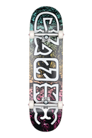 Globe G0 Heyman Complete Skateboard Psychodelic, 8.5 inch Resin-7 Hard Rock Maple deck met Globe Slant trucks 52mm 99a wielen en ABEC 7 lagers, kleurrijke psychedelische graphic, verkrijgbaar bij Revert 95 Haarlem