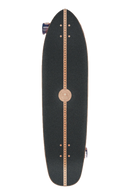 Globe Forager Mesa Cruiser, high-rise cruiserboard met Resin-7 hard rock maple deck, Slant Hi-Rise trucks en grote Soft Core wielen, 34,5 inch, verkrijgbaar bij Revert 95 Haarlem