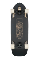 Globe Walrus Surfskate in Black/Peaking, 31 inch ultra-breed surfskate met arch bar, Slant Surf trucks, 63mm/83A Dragster wielen en Resin-7 maple deck, volledig gemonteerd en direct rijklaar, verkrijgbaar bij Revert 95 Haarlem
