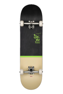 Globe G1 Posi-Dip Black/Green Complete Skateboard, Resin-7 hard rock maple deck met full concave, Tensor alloy trucks en ABEC 7 lagers, 8,25 inch, verkrijgbaar bij Revert 95 Haarlem