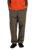 Reell Reflex Meadow broek in Flat White Ripstop, oversized chino-geïnspireerde broek van lichtgewicht ripstop met laag kruis en elastische tailleband, verkrijgbaar bij Revert 95 Haarlem