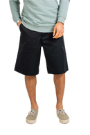 Reell Loose Flex Chino Short PC in Deep Black, loose fit knielengte short met chino-details, verkrijgbaar bij Revert 95 Haarlem