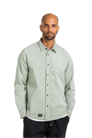 Reell Strike Shirt Baby Cord in de kleur Aqua Grey, verkrijgbaar bij Revert 95 Haarlem