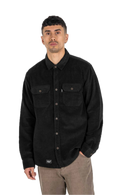 Reell Denim Dual Cord Shirt, overhemd van 200gsm 16-wale corduroy met twee borstzakken en geweven label op de schouder, rechte pasvorm, verkrijgbaar in zes kleuren, maten S-XL, verkrijgbaar bij Revert 95 Haarlem