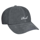 Reell Single Script Cap, 6-panel snapback met curved peak embroidered Reell script logo op voorkant embroidered ventilation eyelets en adjustable snapback closure verkrijgbaar in Black Cord Blue Grey Cord Blue Steel en Vintage Burgundy Cord, verkrijgbaar bij Revert 95 Haarlem