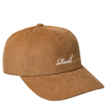 Reell Single Script Cap, 6-panel snapback met curved peak embroidered Reell script logo op voorkant embroidered ventilation eyelets en adjustable snapback closure verkrijgbaar in Black Cord Blue Grey Cord Blue Steel en Vintage Burgundy Cord, verkrijgbaar bij Revert 95 Haarlem