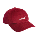 Reell Single Script Cap, 6-panel snapback met curved peak embroidered Reell script logo op voorkant embroidered ventilation eyelets en adjustable snapback closure verkrijgbaar in Black Cord Blue Grey Cord Blue Steel en Vintage Burgundy Cord, verkrijgbaar bij Revert 95 Haarlem