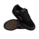 Zwarte Etnies Marana Black Raw skate shoe met duurzame toe cap en gripvaste buitenzool.