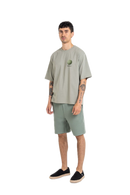 Reell Surface Short in Waffle colorways, 58% polyester 39% katoen 3% elastaan waffle stof short met elastische drawstring taille achterzakken en minimalistisch Reell branding label verkrijgbaar in Waffle Oatmeal, Waffle Chinois Green en Waffle Black, verkrijgbaar bij Revert 95 Haarlem
