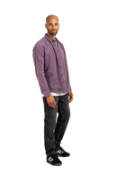 Reell Strike Shirt Baby Cord Purple, overhemd van 100% cotton 16-wale corduroy met rechte pasvorm en geweven label op de schouder, maten S-XL, verkrijgbaar bij Revert 95 Haarlem