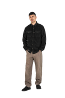 Reell Denim Dual Cord Shirt, overhemd van 200gsm 16-wale corduroy met twee borstzakken en geweven label op de schouder, rechte pasvorm, verkrijgbaar in zes kleuren, maten S-XL, verkrijgbaar bij Revert 95 Haarlem
