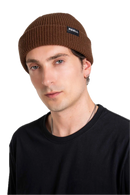 Reell Denim Dock Beanie in bruin, achterkant