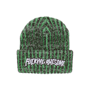 Fucking Awesome Reflective Stripe Beanie in de kleur Black, verkrijgbaar bij Revert 95 Haarlem