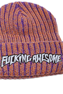 Fucking Awesome Reflective Stripe Beanie in de kleur Orange, verkrijgbaar bij Revert 95 Haarlem