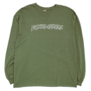 Fucking Awesome Fineline Glow in the Dark Stamp Logo Longsleeve in de kleur Army, verkrijgbaar bij Revert 95 Haarlem