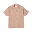 RVCA Vacancy Short Sleeve Shirt in Pale Mauve, linen viscose blend relaxed fit button-up shirt met traditional collar en short sleeves in gedempte lichtpaarse mauve kleur, verkrijgbaar bij Revert 95 Haarlem
