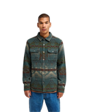 RVCA Dayshift Blanket Flannel in de kleur Hunter Green, verkrijgbaar bij Revert 95 Haarlem
