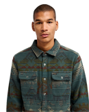 RVCA Dayshift Blanket Flannel in de kleur Hunter Green, verkrijgbaar bij Revert 95 Haarlem