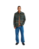 RVCA Dayshift Blanket Flannel in de kleur Hunter Green, verkrijgbaar bij Revert 95 Haarlem