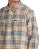 RVCA Dayshift Flannel in de kleur Wheat, verkrijgbaar bij Revert 95 Haarlem