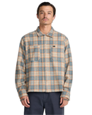 RVCA Dayshift Flannel in de kleur Wheat, verkrijgbaar bij Revert 95 Haarlem