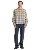 RVCA Dayshift Flannel in de kleur Wheat, verkrijgbaar bij Revert 95 Haarlem