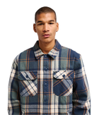 RVCA Flight Risk Shirt Jacket in de kleur Moody Blue, verkrijgbaar bij Revert 95 Haarlem