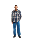 RVCA Flight Risk Shirt Jacket in de kleur Moody Blue, verkrijgbaar bij Revert 95 Haarlem