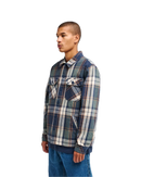 RVCA Flight Risk Shirt Jacket in de kleur Moody Blue, verkrijgbaar bij Revert 95 Haarlem