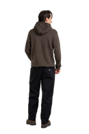 Reell Loose Flex Chino PC in Deep Black, 56% katoen 42% polyester 2% elastaan Flex Twill losse rechte chino broek met normale bundhoogte lage kruisnaad verborgen YKK zip-fly zijzakken achterzakken en riemlussen in cleane zwarte colorway, verkrijgbaar bij Revert 95 Haarlem