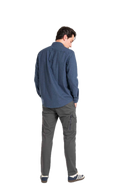 Reell Nordic Shirt in de kleur Slate Blue, verkrijgbaar bij Revert 95 Haarlem