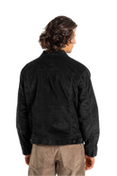 Reell Arizona Jacket in Deep Black, lichtgewicht ongevoerde denim transitiejas van cotton-elastane met straight regular fit en 2 borstzakken, verkrijgbaar bij Revert 95 Haarlem