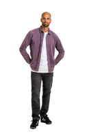 Reell Strike Shirt Baby Cord Purple, overhemd van 100% cotton 16-wale corduroy met rechte pasvorm en geweven label op de schouder, maten S-XL, verkrijgbaar bij Revert 95 Haarlem