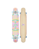 Impala Muse Dancing Longboard met MakeMe Unfazed artwork van Haein Jeong, 48.5 inch bamboe maple longboard met fiberglas flex, 180mm Slant trucks en 165mm/78A wielen, volledig gemonteerd, verkrijgbaar bij Revert 95 Haarlem