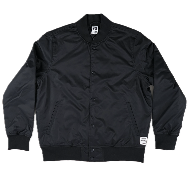 Revert 95 Clean Machine Bomber Jacket – college bomber van gerecycled polyester met quilted padding en YKK snap dome closure