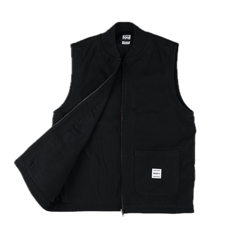 Revert 95 Classic Heavy Duty Work Vest – canvas work vest van cotton duck canvas met polyester blanket lining en Revert 95 branding