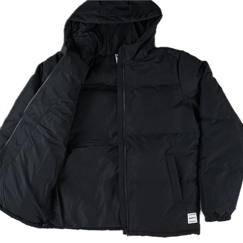 Revert 95 Big Puffer Hooded Jacket – oversized puffer jas van gerecycled polyester met 80/20 down-feather fill en RDS-gecertificeerd 630 Fill Power