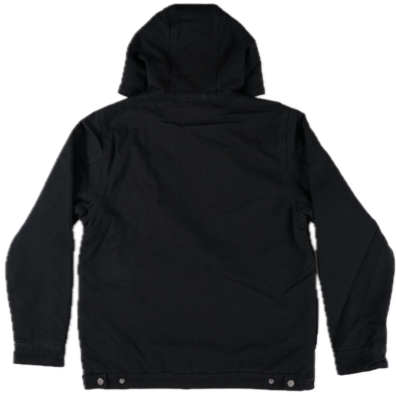 Revert 95 Classic Heavy Duty Work Hooded Jacket – canvas work jacket van cotton duck canvas met quilted recycled polyester lining en Revert 95 branding