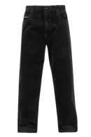 Reell Denim Baggy Black Cord, detail stiksel en zakken