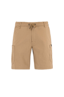 Reell Reflex Easy Cargo Short BR in Dark Sand, lichtgewicht Baby Ripstop cargo short met geritste zijzakken en welted zakken in warme beige zandkleur, verkrijgbaar bij Revert 95 Haarlem.
