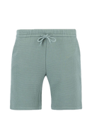 Reell Surface Short in Waffle colorways, 58% polyester 39% katoen 3% elastaan waffle stof short met elastische drawstring taille achterzakken en minimalistisch Reell branding label verkrijgbaar in Waffle Oatmeal, Waffle Chinois Green en Waffle Black, verkrijgbaar bij Revert 95 Haarlem