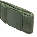 Arcade Belts Atlas riem in Forest, effen diepe donkergroene boskleur, stretch webbing van 85% gerecycled REPREVE polyester met patented A2 buckle systeem, metaalvrij en machine wasbaar, verkrijgbaar bij Revert 95 Haarlem