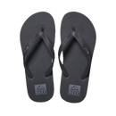 Reef Seaside heren slipper in Black met PVC-vrije TPU strap, patented toe post washer en signature cushion rubber voetbed, verkrijgbaar bij Revert 95 Haarlem