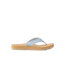 Reef Cushion Breeze dames slipper in Dusty Blue met zachtste Cushion EVA voetbed, anatomische boogsteun en synthetische nubuck riem, verkrijgbaar bij Revert 95 Haarlem