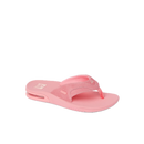 Reef Fanning dames slipper in Strawberry Suede met premium suède riem, high-rebound EVA voetbed, 360-graden luchtbel en ingebouwde flesopener, verkrijgbaar bij Revert 95 Haarlem