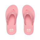 Reef Fanning dames slipper in Strawberry Suede met premium suède riem, high-rebound EVA voetbed, 360-graden luchtbel en ingebouwde flesopener, verkrijgbaar bij Revert 95 Haarlem