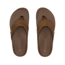 Reef Phantom Lux heren slipper in Toffee met full grain leather strap, padded jersey voering en Phantom Foam cushioning voetbed, verkrijgbaar bij Revert 95 Haarlem